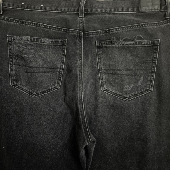 American Eagle High Distress Mom Jean & Next Level HR Jegging Black Size 14 2lot - Picture 3 of 11